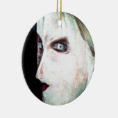 醜い怒っている女性 セラミックオーナメント (右)