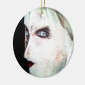 醜い怒っている女性 セラミックオーナメント (左)