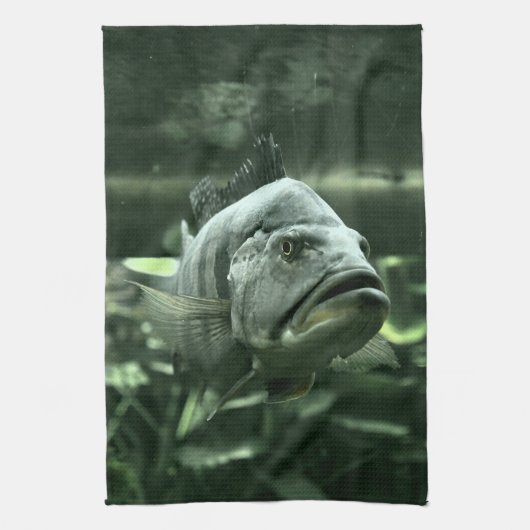 醜い水族館魚 キッチンタオル (縦)