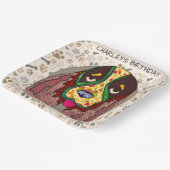 醜い犬の顔スリンガースパニエル犬誕生日 ペーパープレート (傾斜あり)