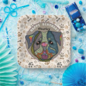 醜い犬の顔ブルドッグ誕生日 ペーパープレート (パーティー)