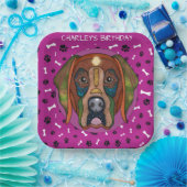 醜い犬の顔ラブラドール誕生日 ペーパープレート (パーティー)