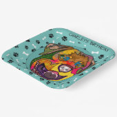 醜い犬の顔ロットワイラー誕生日紙プレート ペーパープレート (傾斜あり)