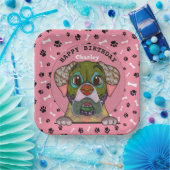 醜い犬の顔英語マスティフ誕生日 ペーパープレート (パーティー)