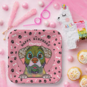 醜い犬の顔英語マスティフ誕生日 ペーパープレート (パーティー)