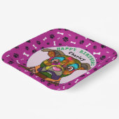 醜い犬顔ボクサー誕生日紙プレート ペーパープレート (傾斜あり)