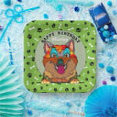 醜い犬顔秋田紙プレート ペーパープレート (パーティー)