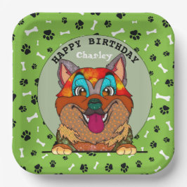 醜い犬顔秋田紙プレート ペーパープレート