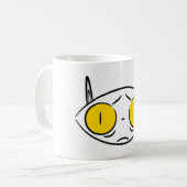 醜い猫や可愛いこうもり コーヒーマグカップ (正面左)