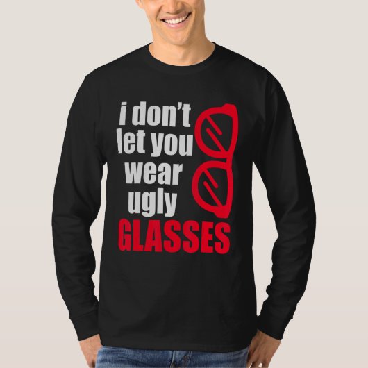 醜い眼鏡光学眼科レ連絡ンズ Tシャツ (正面)
