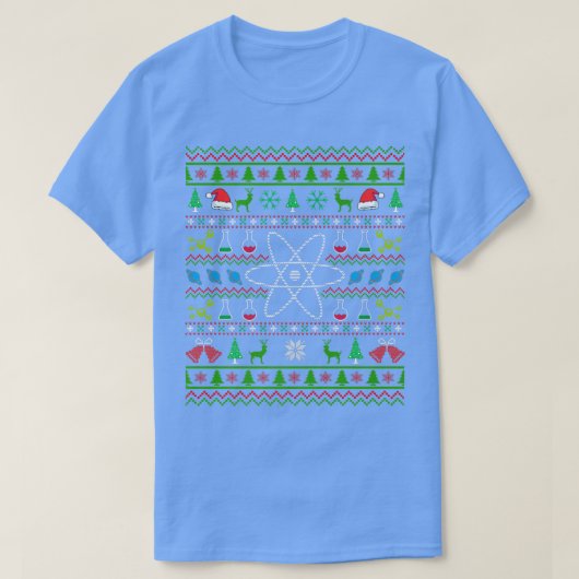 醜い科学クリスマスセーターデザインプレミアム Tシャツ (デザイン正面)