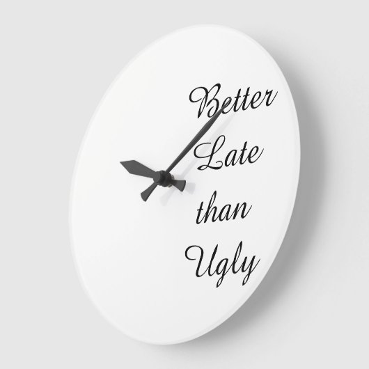 醜い芸術家の美容師を構成しなさいより遅くよくして下さい ラージ壁時計 (傾斜)