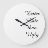 醜い芸術家の美容師を構成しなさいより遅くよくして下さい ラージ壁時計 (正面)