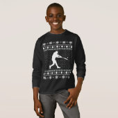 醜い野球のクリスマスのセーター Tシャツ (正面フル)
