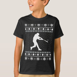 醜い野球のクリスマスのセーター Tシャツ