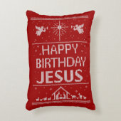 醜い陽気なクリスマスセーターキリスト教の宗教 アクセントクッション (正面(垂直))