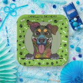 醜い顔エンタルブチャーマウンテンドッグ誕生日 ペーパープレート (パーティー)