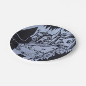 醜い魔女のクナリングされた手幽霊のよく出るの家ハロウィーン ペーパープレート (アングル)