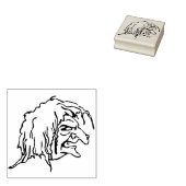 醜い魔女の文盲アートスタンプ ラバースタンプ (押印)