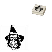 醜い魔女顔シルエットアートスタンプ ラバースタンプ (押印)