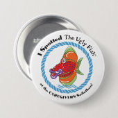 醜い魚ボタン 缶バッジ (正面&裏面)