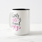 醜い15ozより遅い方 ツートーンマグカップ (正面左)