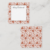 醜い クリスマス スウェーター ハット スカーフ 赤 白 ノートカード (正面/裏面)