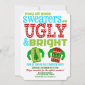 醜い'n明るいクリスマスセーターパーティの招待状 招待状 (正面)