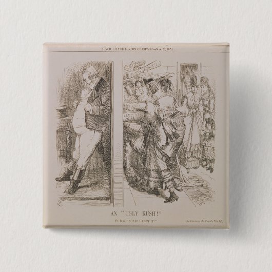 「醜いRush 缶バッジ (正面)