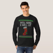 醜おもしろいいクリスマスのセつるーター、パーティーギフト Tシャツ (正面フル)