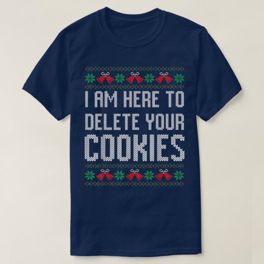 醜おもしろいいクリスマスのセーターのギークChristm Tシャツ (デザイン正面)