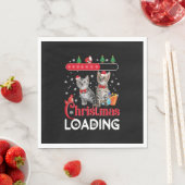 醜おもしろいいクリスマス猫 スタンダードランチョンナプキン (インサイチュ)
