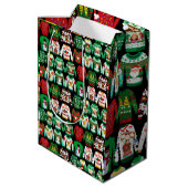 醜おもしろいいクリスマス・セーター ミディアムペーパーバッグ (裏面アングル)