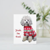 醜おもしろいいセーターのクリスマスカードにプーリー シーズンカード (スタンド正面)