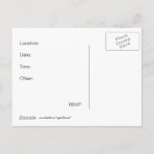 醜おもしろいいセーターを着たホリデーキャッツ インビテーションポストカード (裏面)