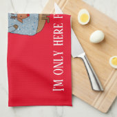 醜おもしろいいセーターを着た皮肉な猫 キッチンタオル (四つ折り)