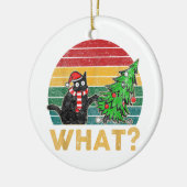 醜おもしろいいセータークリスマスシャいけなツキャットサン セラミックオーナメント (左)