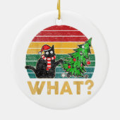 醜おもしろいいセータークリスマスシャいけなツキャットサン セラミックオーナメント (裏面)