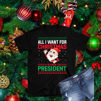 醜おもしろいいセーター新社長クリスマスTシャツ Tシャツ