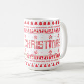 醜おもしろいいメリークリスマスパターン コーヒーマグカップ (正面右)