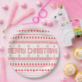 醜おもしろいいメリークリスマスパターン ペーパープレート (パーティー)