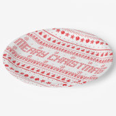 醜おもしろいいメリークリスマスパターン ペーパープレート (アングル)