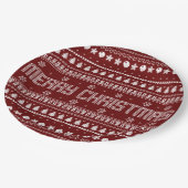 醜おもしろいいメリークリスマスパターン ペーパープレート (アングル)