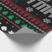 醜おもしろいいメリークリスマスパターン ラッピングペーパー (角)