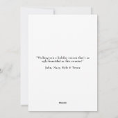 醜おもしろいいユニークセーターのユーモア猫のクリスマス シーズンカード (裏面)