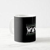 醜おもしろいいTレックスクリスマス コーヒーマグカップ (正面左)