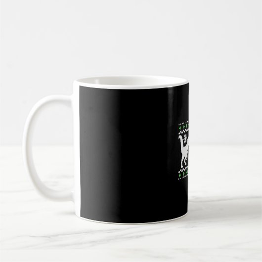醜おもしろいいTレックスクリスマス コーヒーマグカップ (左)