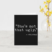 醜くないウイスキーおもしろい引用文ことわざ カード (黄色い花)