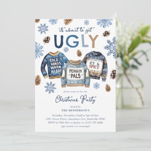 醜くなろうとしてる！クリスマスおもしろいパーティー 招待状 (スタンド正面)