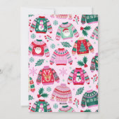 醜く明るい4フォトクリスマスセーターコラージュ シーズンカード (裏面)